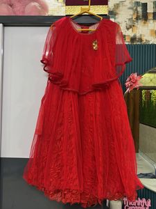 kids Beautiful Red Party Gown