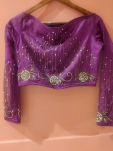 Full Front And  Back Hand Work Padded Blouse