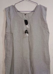 Grey Kurti With Shrug💙
