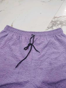 Cozy Lavender Textured Pants