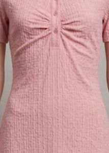Chic Pink Textured Dress