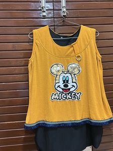 Cute Mickey Mouse Graphic party Top upto 3 xl