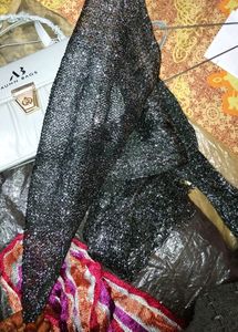 Two Scarfs Combo Black Colour Or Multi Colou