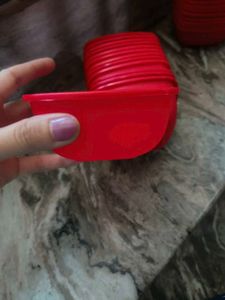 Red Square Serving Bowls Set pack of 12