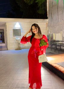 Elegant Red Maxi Dress for Special Occasions