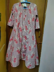 Pink Floral Printed Kurta xl new