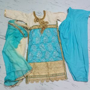 Beautiful Suit Set Designer Kurta Salwar Dupatta