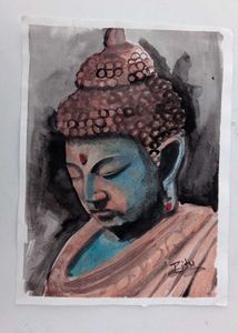 Watercolor Buddha Painting