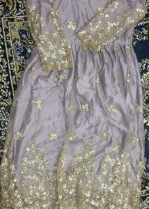 Elegant Sequined frock and plazo