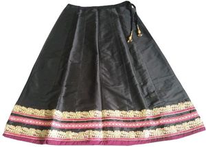 Beautiful Designer Heavy Border Cotton Silk Flared