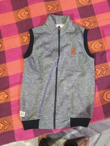 My lucky charm Men's Grey Sleeveless Jacket