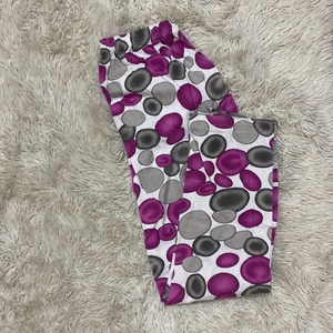 Vibrant Purple &amp; Grey Polka Dot Sleep Set