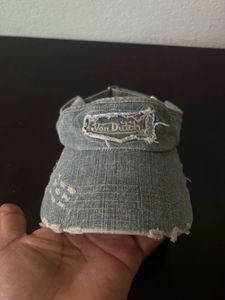 Y2K Von Dutch Denim Visor Hat