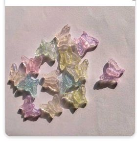 holographic butterfly beads