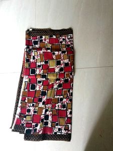 Vibrant Printed Saree with Leaf Motifs
