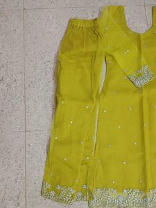 Stunning Yellow Embroidered Kurta Set