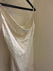 ethereal fairy satin cowl neck slip dress