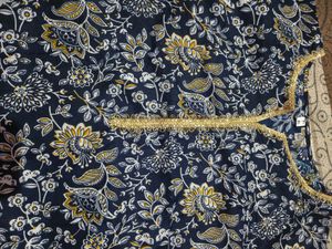 Navy Blue Floral Kurta Set