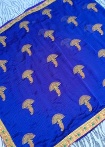 navy blue colour  beautiful saree