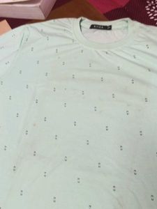 Men's Light Blue Printed T-Shirt