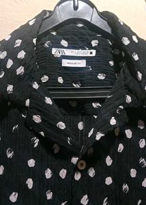 Zara Polka Dot Button-Down