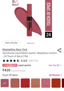 Maybelline Sensational Liquid Matte Lipstick