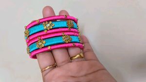 Silk Thread Bangles Set 🥰