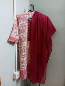 Stylish Printed Kurti With Pajama And Dupatta