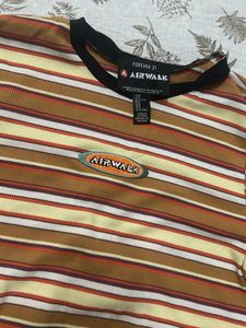 Forever 21 Airwalk Striped Long Sleeve T