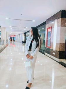 3 Pc Set Trouser Pant Boxy Shirt And Black Top