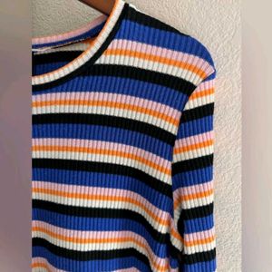 Striped Long Sleeve Dress