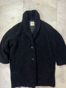ZARA Black Sherpa Coat