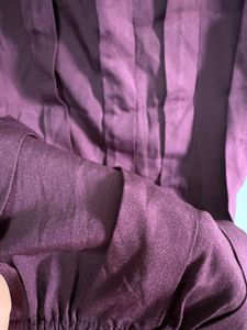 Elegant Pleated Purple Sleeveless Top