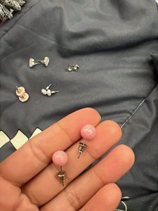 set of 5  stud earrings