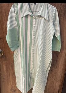 Striped Casual Shirt Dress