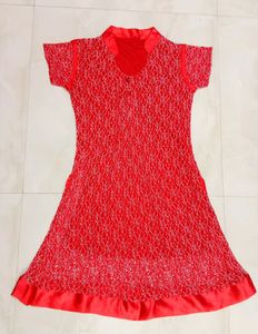 Imported Red Western Top.