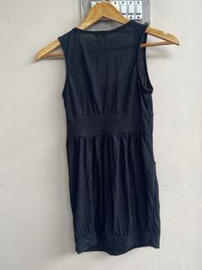 Stylish Black Sleeveless Mini Dress