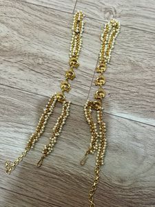 Pearl and Gold Hathphool Pair