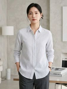 linen Classic Striped Button-Up Shirt