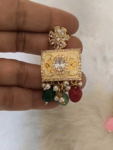 Elegant Dangle Earrings with Gemstones