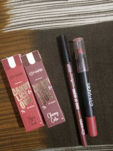 MARS Lip Gloss & Lipstick Set +2 lipliner