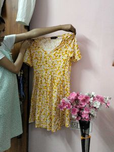 SALE TILL 5SEP 🍭YELLOW PRINT MIDI DRESS🍭