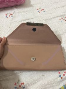 Elegant Nude Clutch Bag