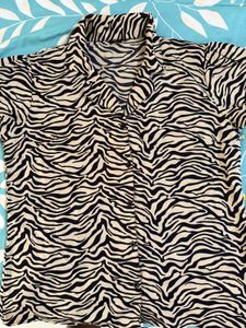 Stylish Zebra Print Pajama Set