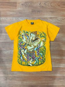 Yellow Ganesha Graphic T-Shirt