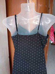 Black Polka Dot Slip Dress