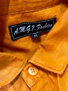 Men's Mustard Yellow Casual Shirt