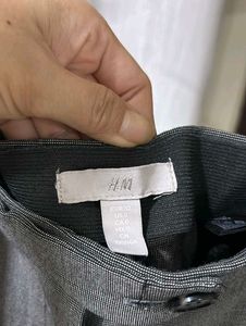 H&amp;M Classic Grey Wide-Leg Trousers