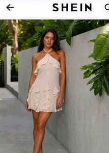 Chic Ruffle Halter Dress