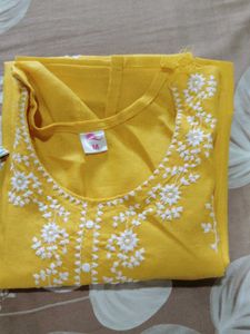 Blue &amp; White Printed Kurta